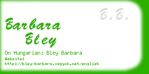 barbara bley business card